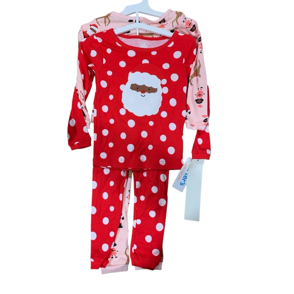 4 Piece Carters Just One You Christmas Pajamas 2T New